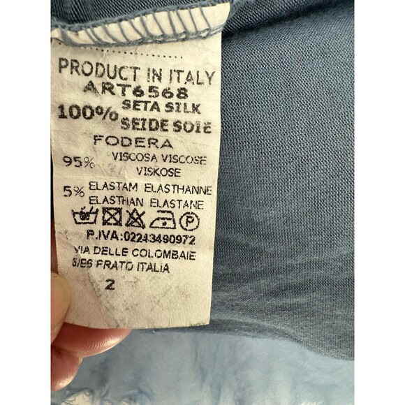 Pura Seta Blue Silk Flowy Sleeveless Tank Tunic Measures Small See Description - Picture 5 of 8